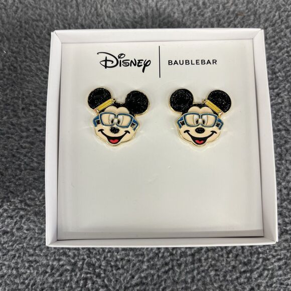 Disney Baublebar Mickey Mouse Glasses Earrings Teacher Pencil Earrings One Pair - Picture 3 of 7